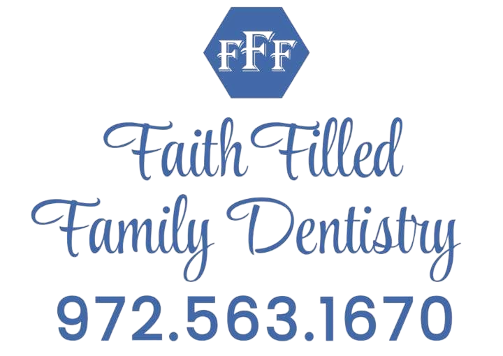 Logo for Faith Filled Family Dentistry with contact number.